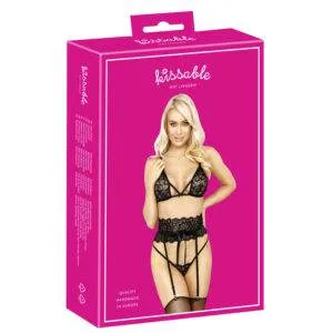 Kissable Lingeri Sæt med Hofteholder og Satin Sløjfe