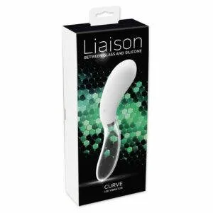 Liaison Curve Silikone og Glas Vibrator med LED Lys