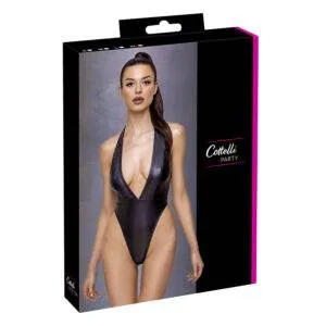 Wetlook Body med Dyb Udskæring