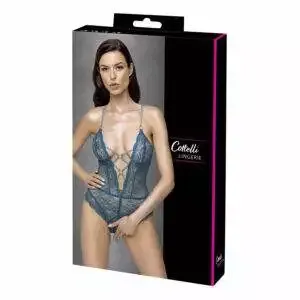 Grøn Blonde Body med Dyb Udskæring og Åben Skridt