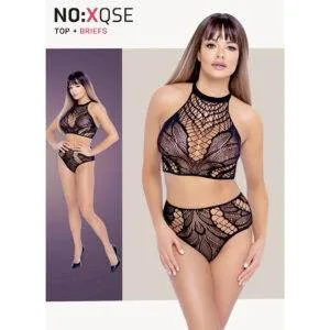 Net Top med Trusser i Blonde Look