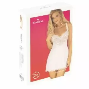 Obsessive Amor Blanco Hvidt Negligé med G-streng