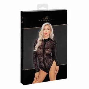 Noir Leopard Body med Blonde Krave