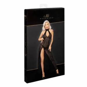 Noir Lang Nylon Leopard Kjole