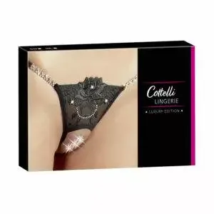 Perle G-streng med Smykkesten