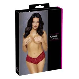 Røde Brief Bundløse Blonde Trusser