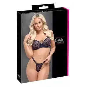 Blonde Bøjle BH med G-streng og Snører