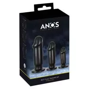 Anos Anal Plug Training Kit med 3 plugs