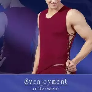 Herre Shirt med Snørrer i Bordeaux