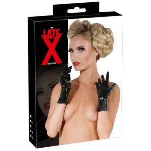 Korte Latex Handsker i Sort