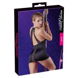 Party kjole i sort med blonder