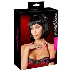 Charleston Paryk med Sort Kort Pagehår
