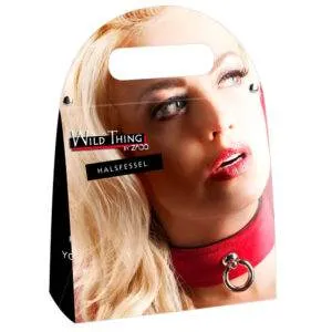 Læder Halslænke med Ring