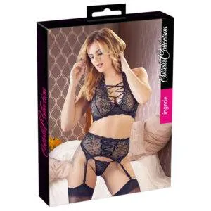 Blonde BH sæt med Hofteholder og G-streng