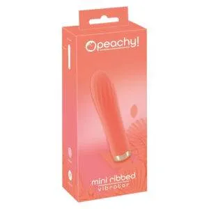 Peachy Ribbed Mini Vibrator