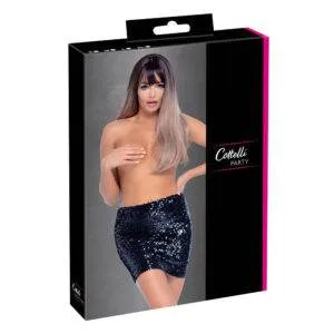 Pencil Skirt nederdel i Sort med Pailletter