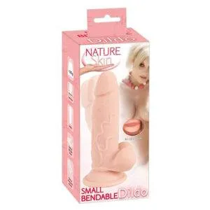 Nature Skin Small Bendable Dildo 17 cm med Sugekop