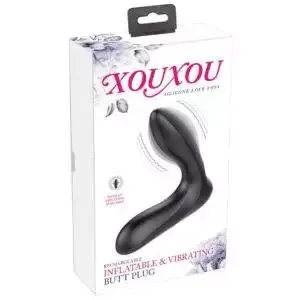 XOUXOU Oppustelig Prostata Anal Plug med Vibrator
