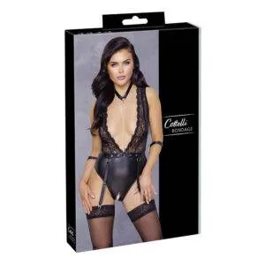 Wetlook Body med Blonder og Håndjern